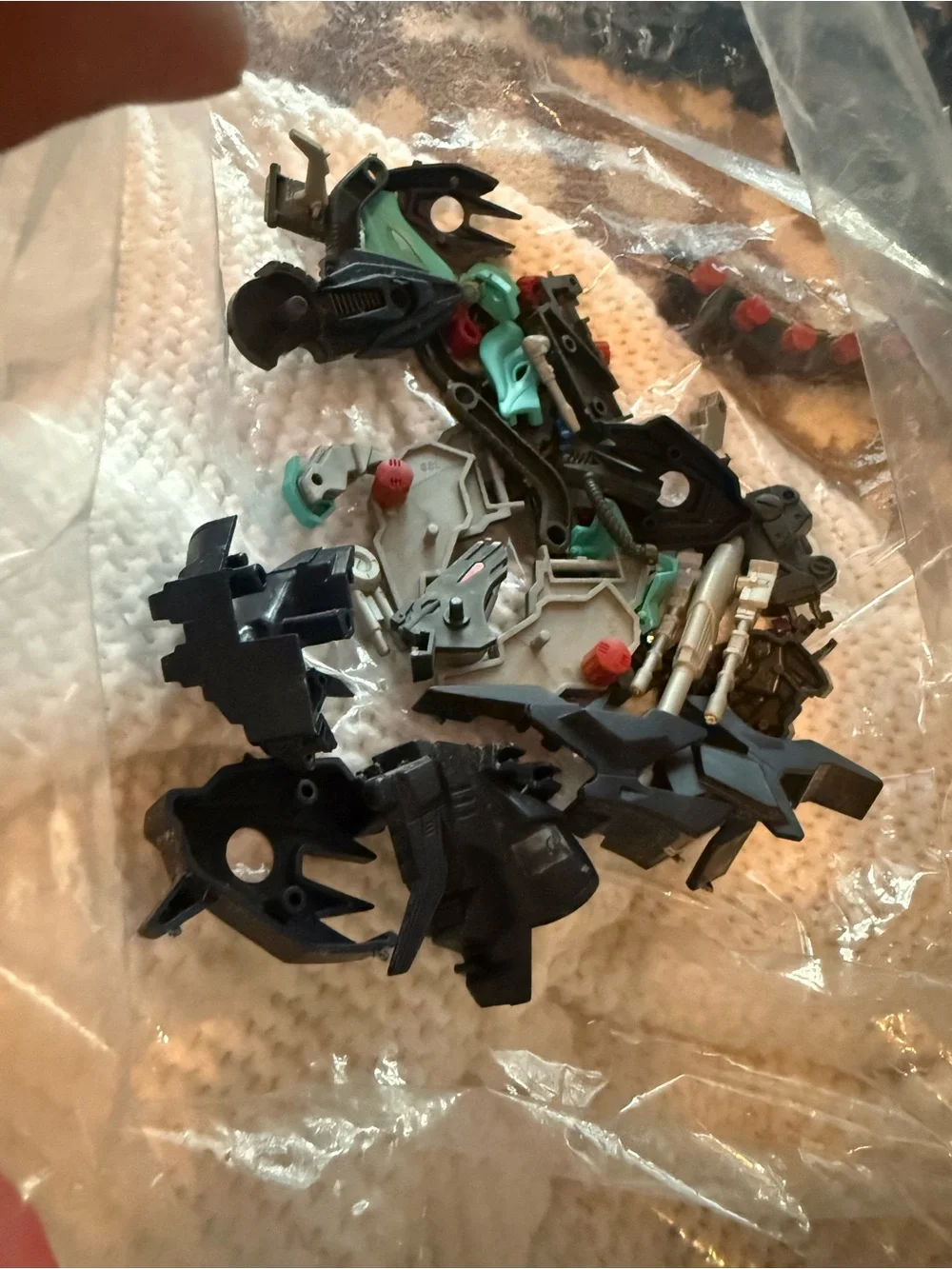 VINTAGE ZOIDS PARTS/ PIECES LOT- Dark Spiner Dino, Gunblaster, Elephander 2002